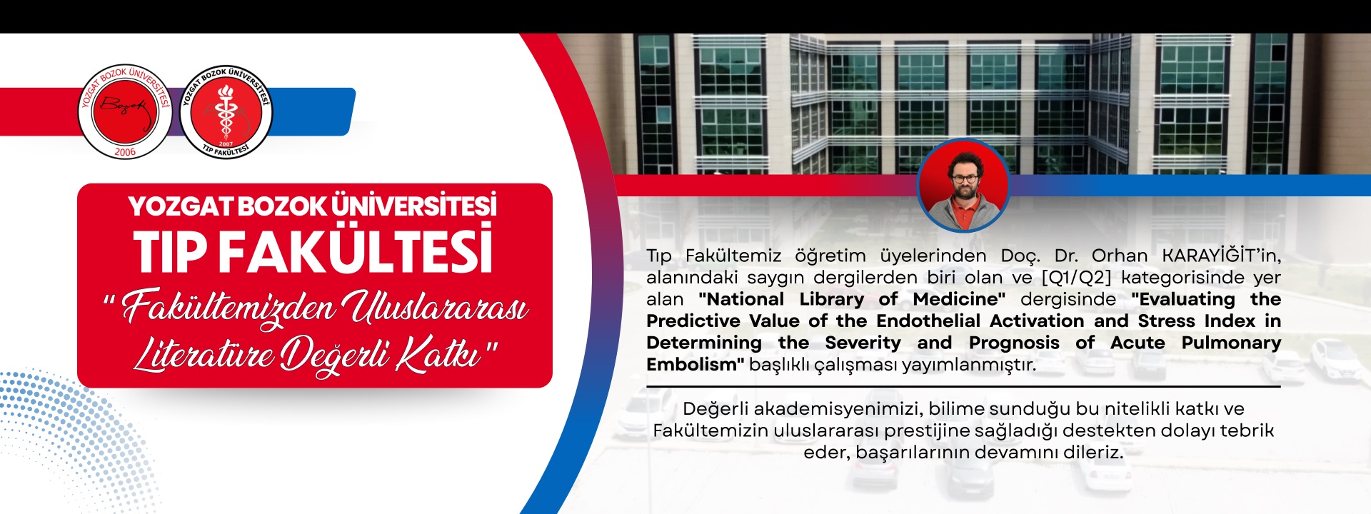 FAKÜLTEMİZDEN ULUSLARARASI LİTERATÜRE DEĞERLİ KATKI