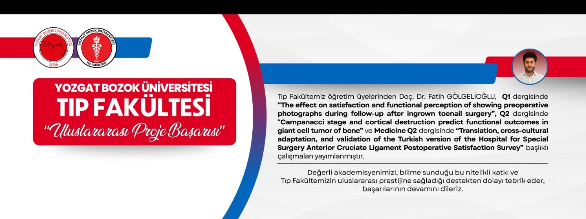 FAKÜLTEMİZDEN ULUSLARARASI LİTERATÜRE DEĞERLİ KATKI