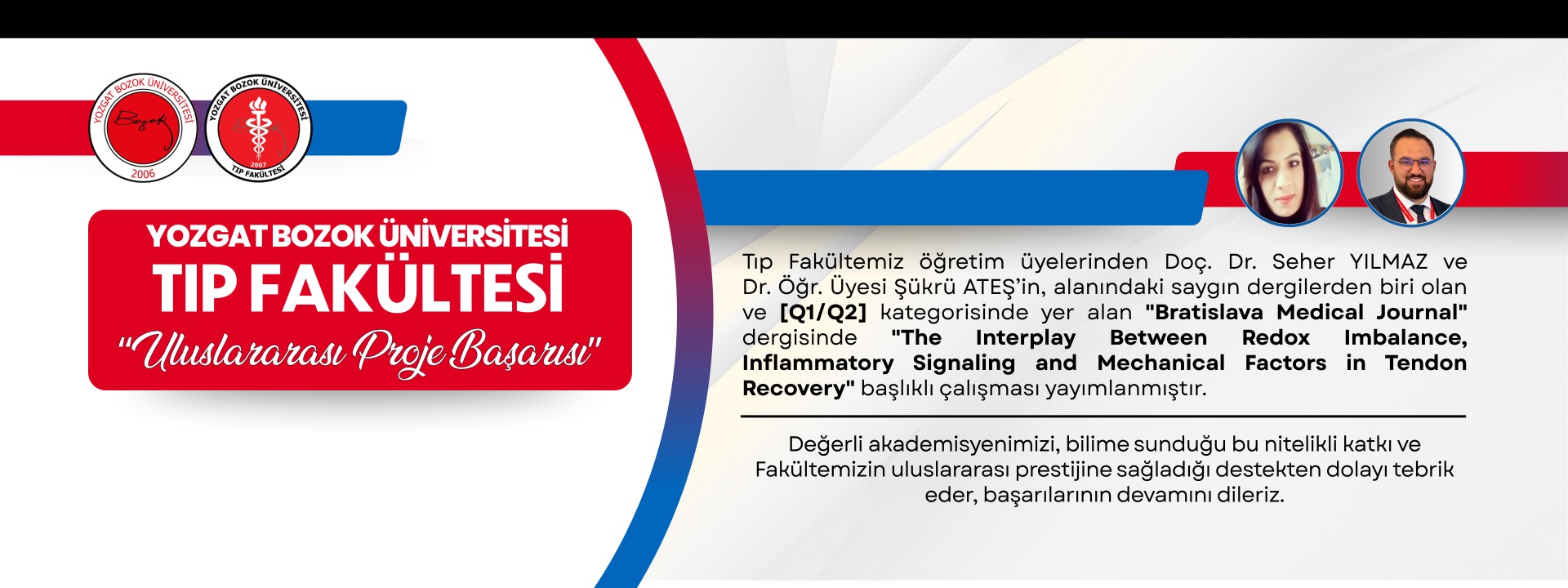 FAKÜLTEMİZDEN ULUSLARARASI LİTERATÜRE DEĞERLİ KATKI