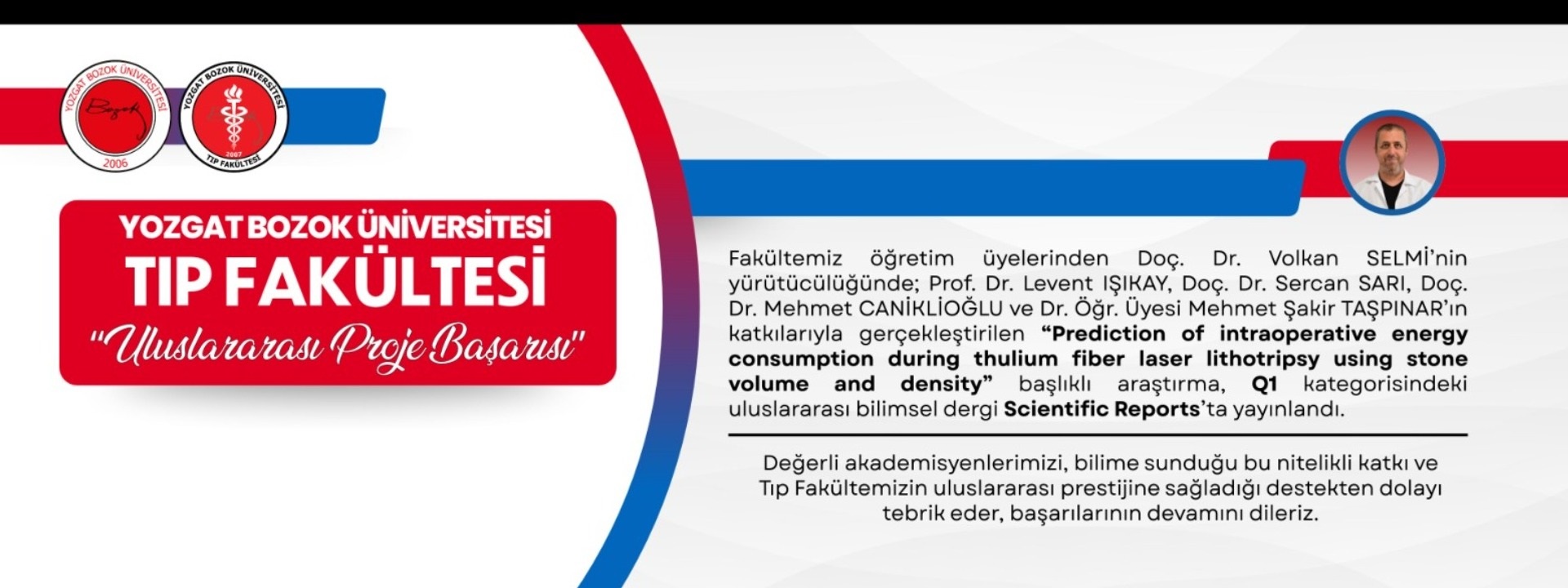 FAKÜLTEMİZDEN ULUSLARARASI LİTERATÜRE DEĞERLİ KATKI
