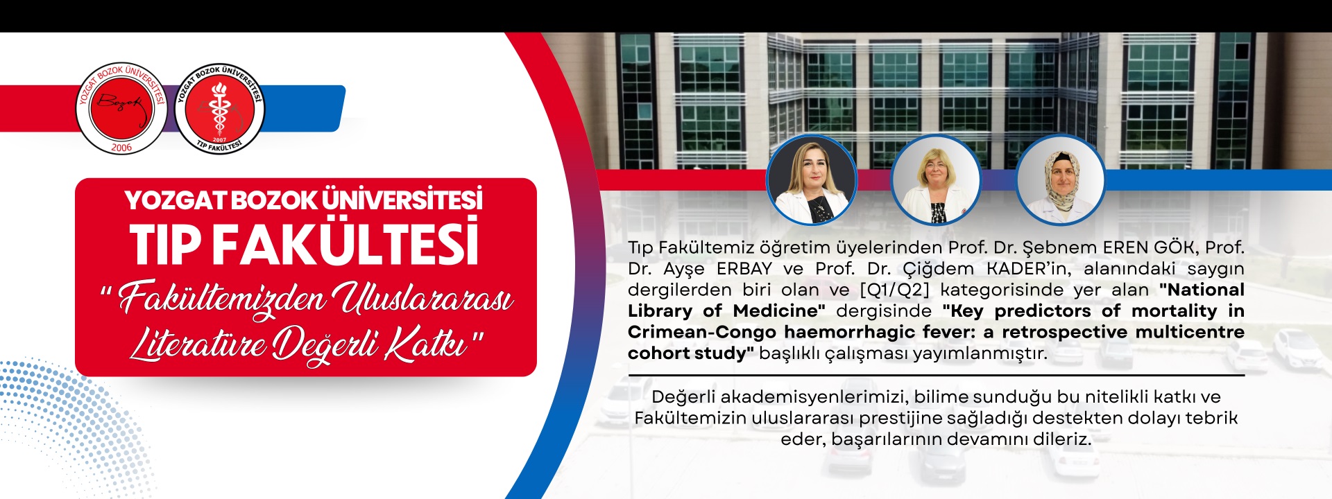 FAKÜLTEMİZDEN ULUSLARARASI LİTERATÜRE DEĞERLİ KATKI