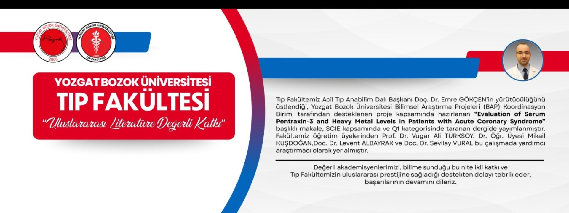 FAKÜLTEMİZDEN ULUSLARARASI LİTERATÜRE DEĞERLİ KATKI