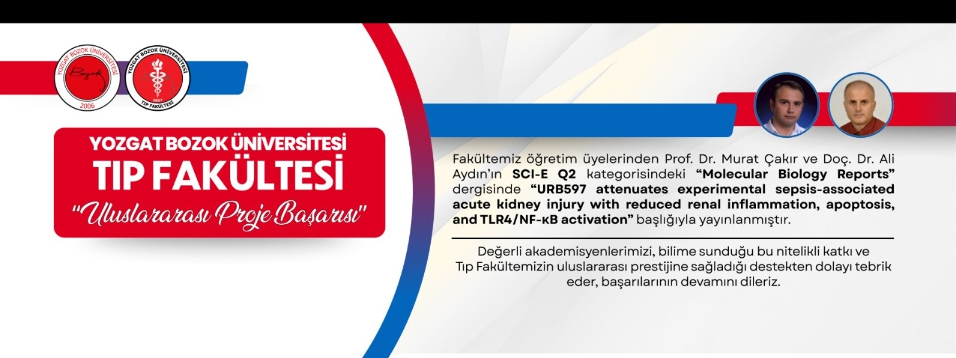 FAKÜLTEMİZDEN ULUSLARARASI LİTERATÜRE DEĞERLİ KATKI